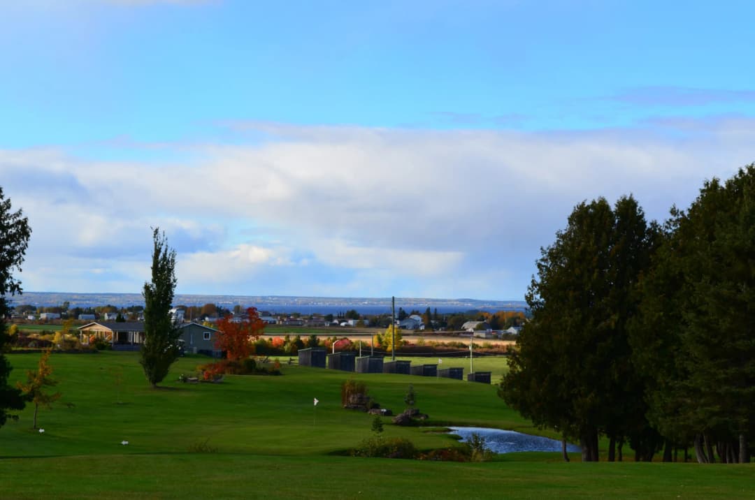 Golf Course with Lake View